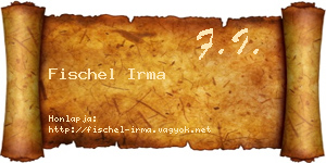 Fischel Irma névjegykártya